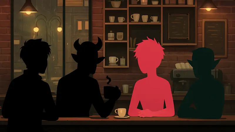 Персонажи Coffee Talk Episode 1 за барной стойкой в игре