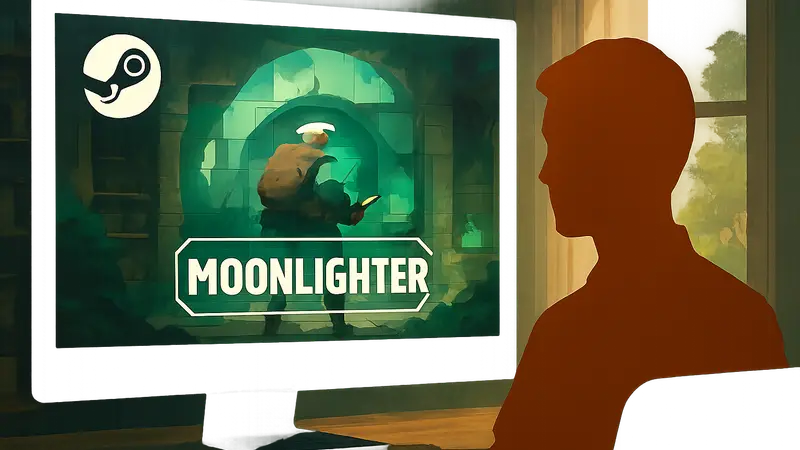 Логотип Moonlighter в Steam, бесплатная игра 2026