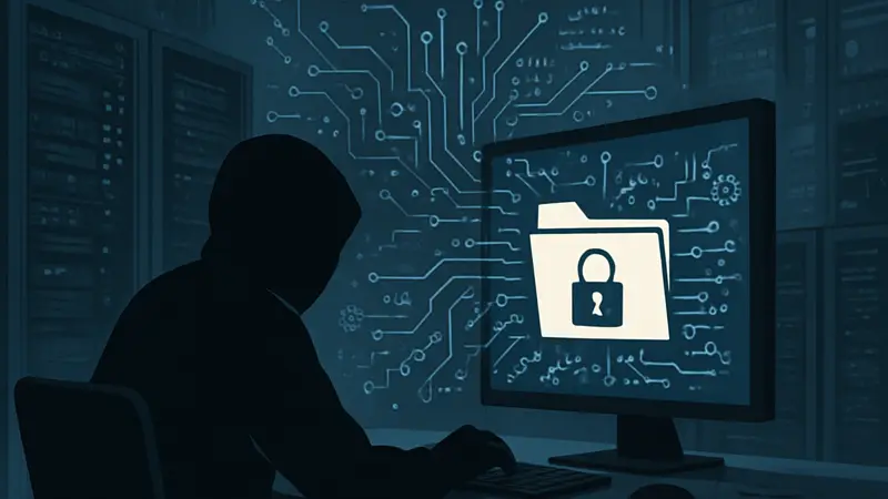 Символическое изображение утечки данных или хакерских инструментов