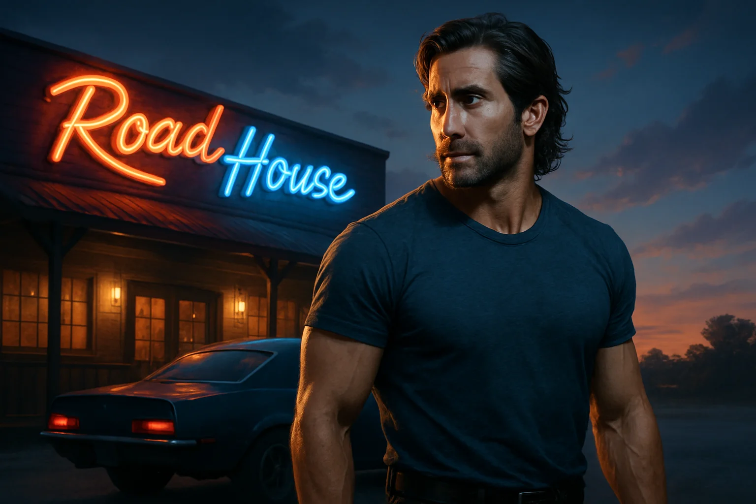 Кадр из фильма Road House с Джейком Джилленхолом, намекающий на сиквел.