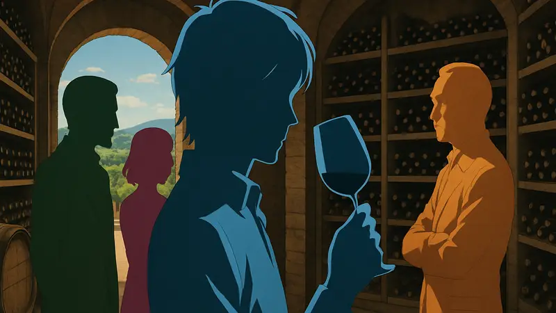 Постер аниме Kami no Shizuku (Капли Бога) с главными героями и логотипом.