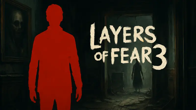 Логотип Layers of Fear 3 на темном фоне, символизирующий анонс новой части хоррор-франшизы от Bloober Team.