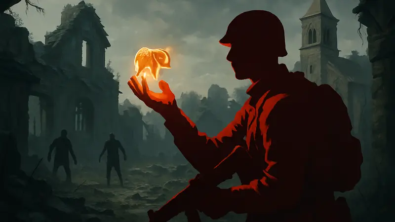 Игровой персонаж получает реликвию «Набитый слон» в режиме Zombies Totenreich из Call of Duty