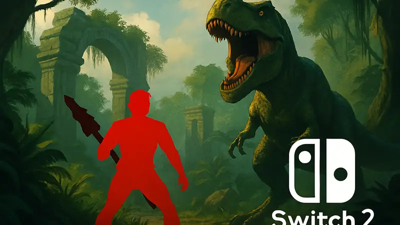 Изображение из Turok: Origins, логотип Nintendo Switch 2, релиз Turok на Switch 2