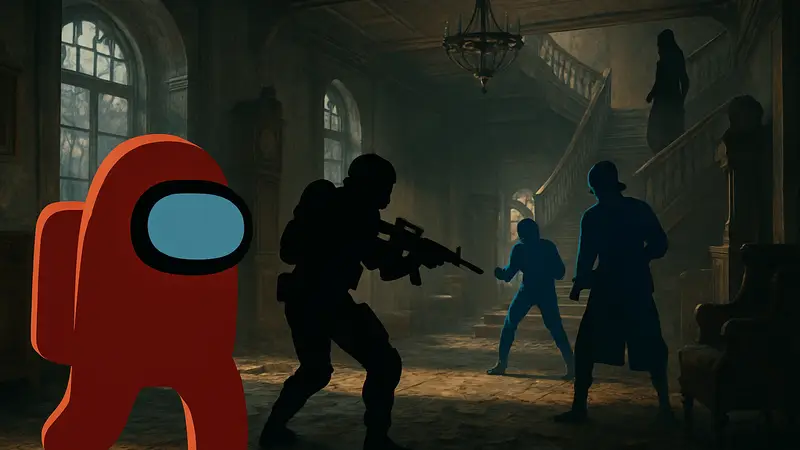 Геймплей мультиплеерного шутера Killer Inn, демонстрирующий смесь Among Us и Arc Raiders.