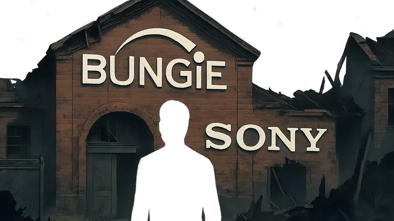 Логотип Bungie и Sony, символизирующие поглощение студии, которая была на грани закрытия.