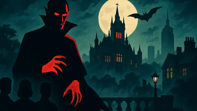 Логотип Vampirium: 1997, стилизованный под 90-е, с вампирской тематикой и элементами хоррора.
