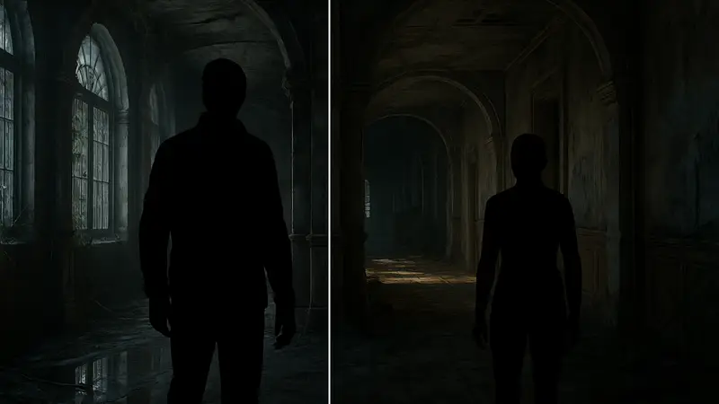 Сравнение графики Resident Evil Requiem до и после патча 1.11 на PS5 Pro с отключенной трассировкой лучей.