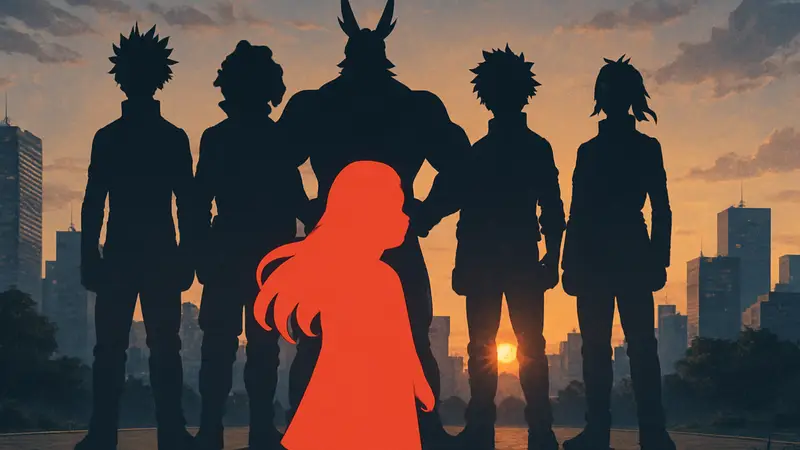 Постер My Hero Academia с персонажами, включая Эри, финальный эпизод аниме