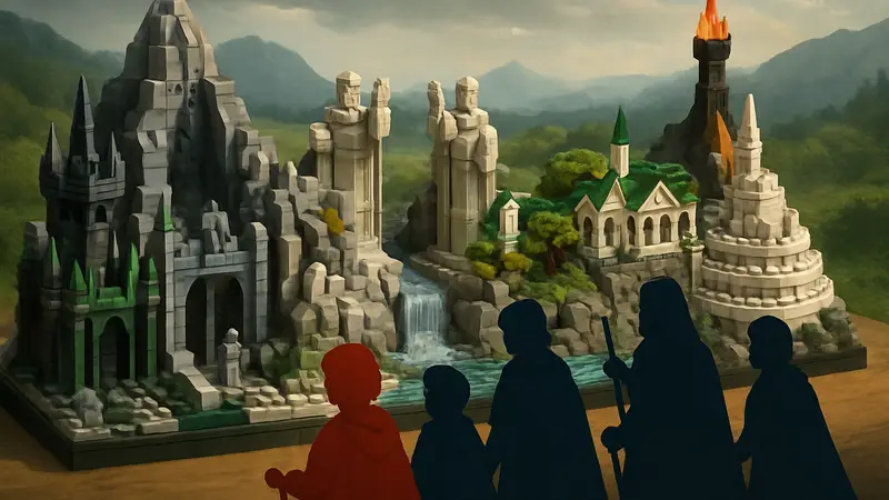 Набор LEGO по «Властелину колец» с культовыми локациями Средиземья.