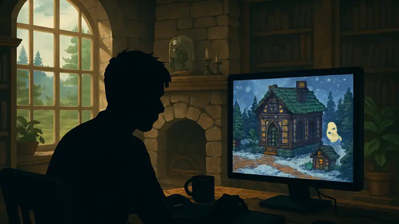 Эрик Барон (ConcernedApe) работает над Haunted Chocolatier, скриншот из игры