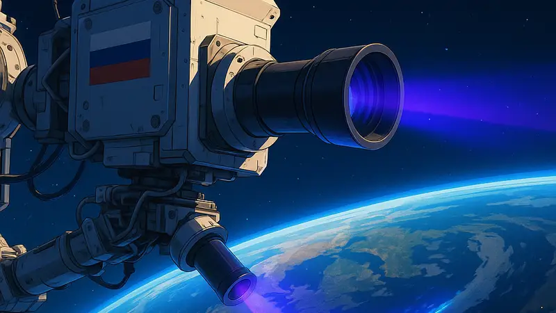Российский детектор на МКС в космосе, наблюдающий за Землей в ультрафиолетовом спектре.