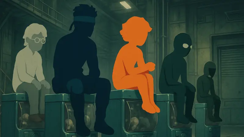 Фигурки Solid Snake и других персонажей Metal Gear Solid из серии Machiboke в гасяпонах.