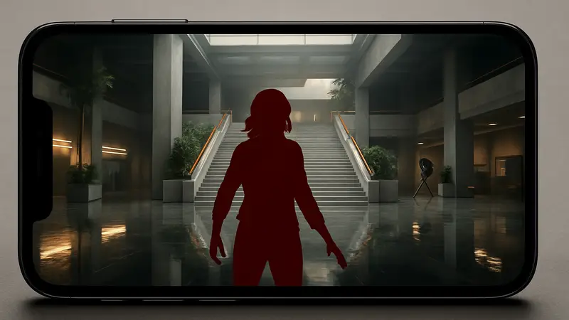 Скриншот игры Control на мобильном устройстве с включенной трассировкой лучей, демонстрирующий высокий уровень графики.
