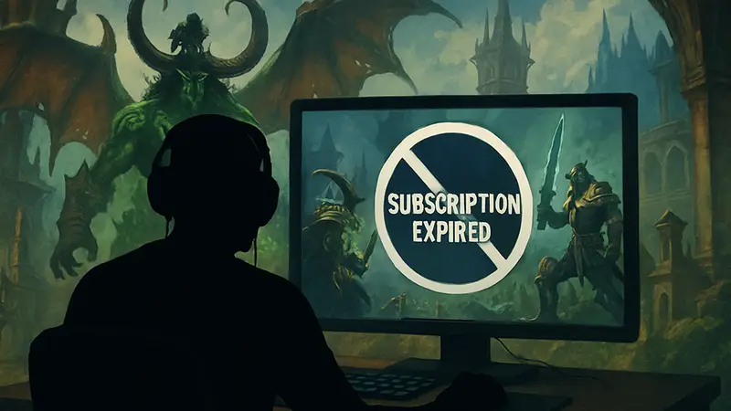 Киберспортсмен World of Warcraft с отключённой подпиской во время гонки "первым в мире".