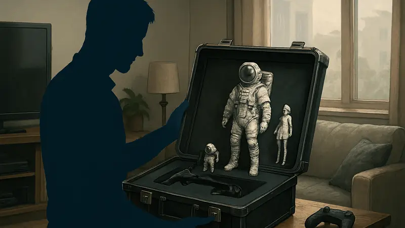 Изображение безумного PR-подарка или пресс-кита для игры Pragmata