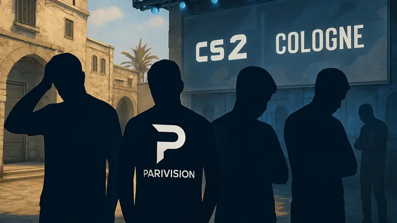 Команда PARIVISION после поражения на турнире IEM Cologne по CS2, выбывшая без побед.
