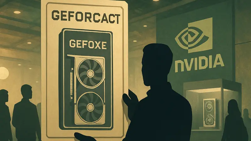 Коллекционная карта Nvidia GeForce с изображением видеокарты или логотипа