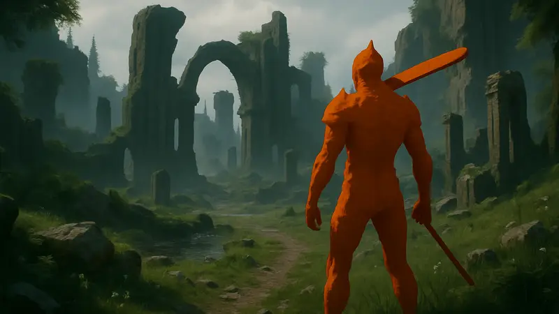 Скриншот геймплея Mortal Shell 2, демонстрирующий персонажа в открытом мире и одно из новых «тел»