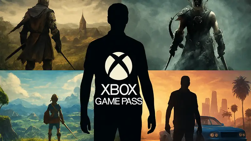 Подборка обложек игр с открытым миром, доступных на Xbox Game Pass.
