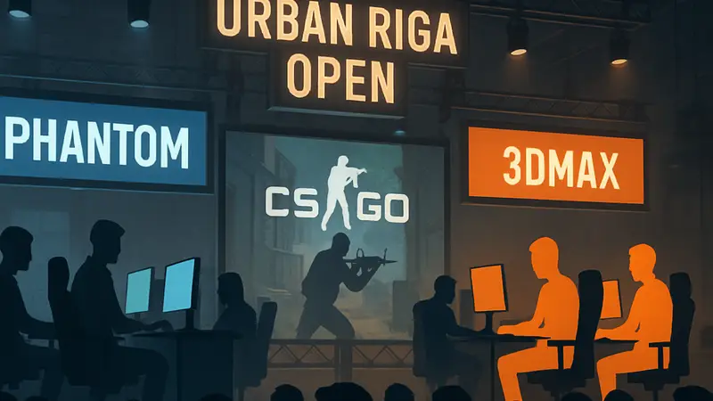 Команды Phantom и 3DMAX на турнире Urban Riga Open по CS2, киберспорт