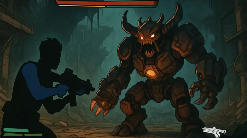 Кадр из Borderlands 4: Takedown at Hadron Abyss с изображением одного из боссов и элементами интерфейса.