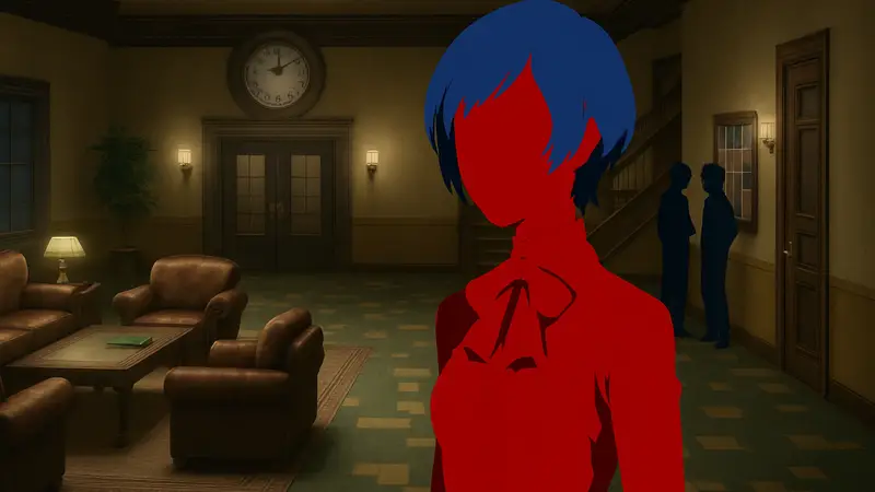 Катсцена из Persona 3 Reload, созданная фанатами, с изображением девушки-протагониста.