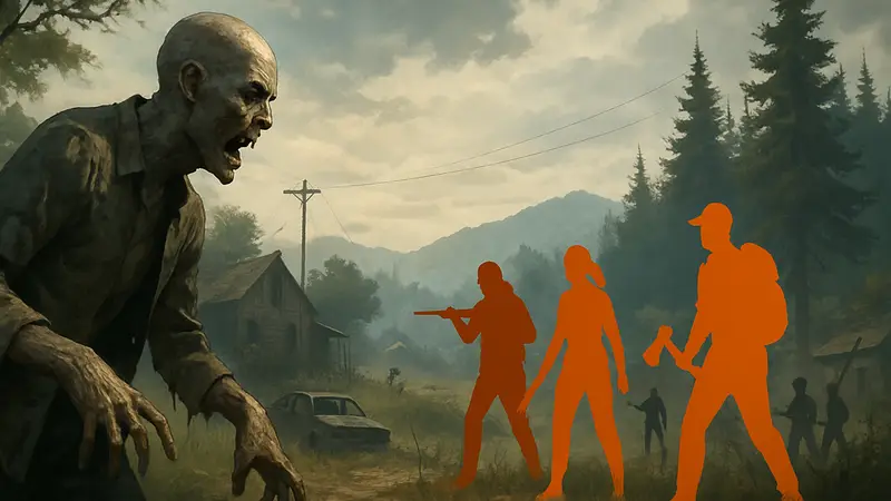 Кадр из State of Decay 3 с изображением зомби и выживших в постапокалиптическом мире