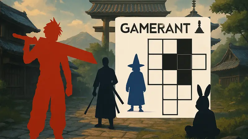 Изображение мини-кроссворда GameRant с отсылками к Final Fantasy и феодальной Японии.
