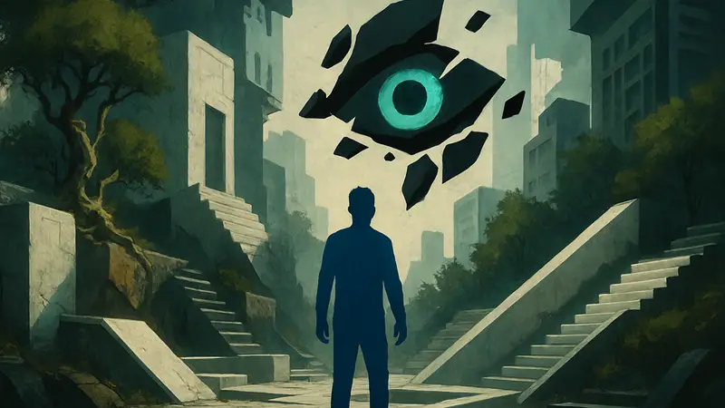 Арт или скриншот из игры MindsEye, демонстрирующий её необычный или абстрактный стиль.