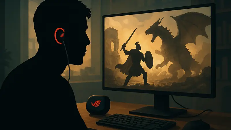 Беспроводные игровые наушники Asus ROG Cetra Open Wireless в работе