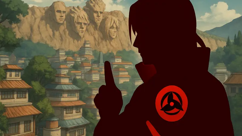 Итачи Учиха использует гендзюцу Шарингана в аниме Наруто