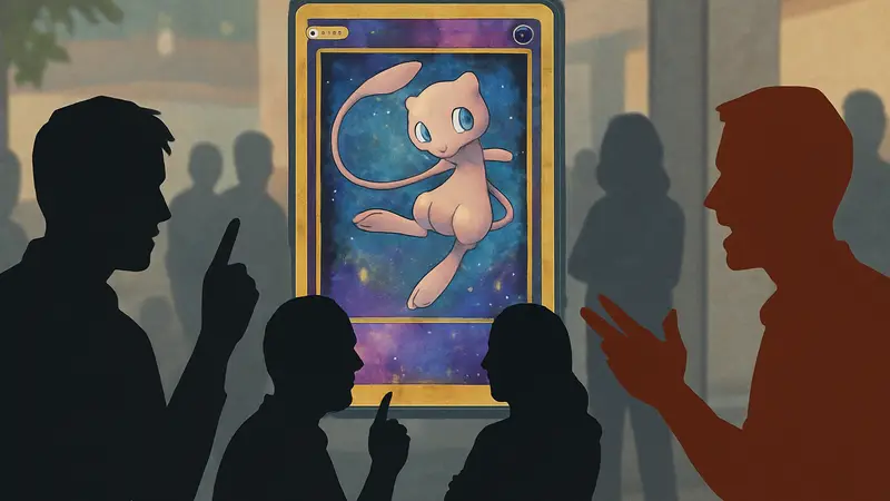 Карта Pokémon TCG с изображением Мью, вокруг которой идёт активный спор фанатов.