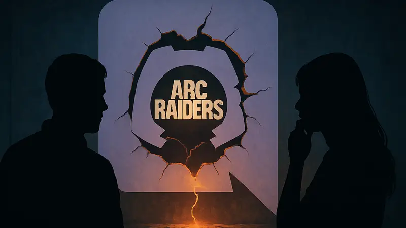 Логотип Arc Raiders на фоне иконки Discord, символизирующий уязвимость приватности.