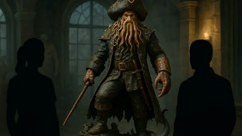 Детализированная коллекционная статуя Дэйви Джонса из фильма «Пираты Карибского моря».