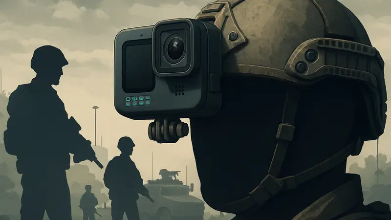 Экшн-камера GoPro, интегрированная в военное оборудование или концепцию
