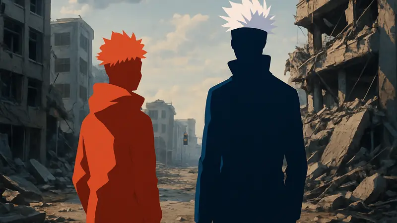 Главные герои аниме Jujutsu Kaisen, Юдзи Итадори и Сатору Годжо