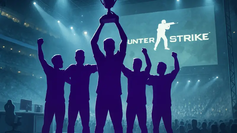 Команда 9z празднует победу на киберспортивном турнире в Астане по Counter-Strike