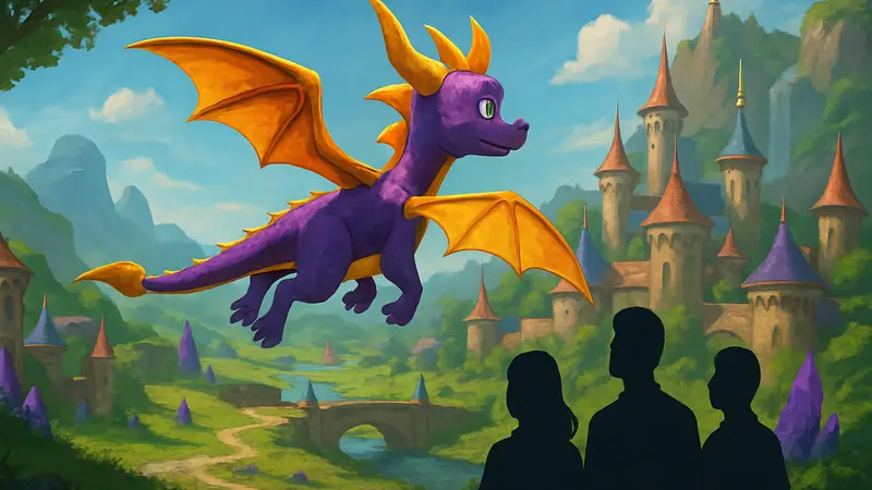 Spyro The Dragon в новой игре Spyro: A Realm Beyond от Toys for Bob, летает над яркими локациями