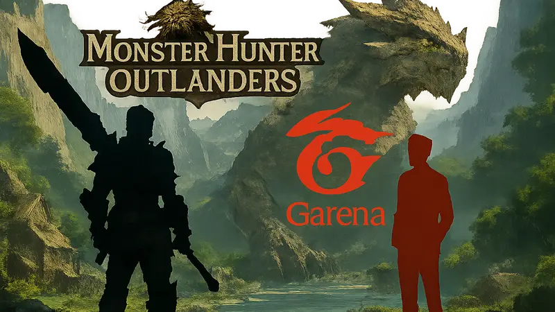 Логотип Monster Hunter Outlanders и Garena