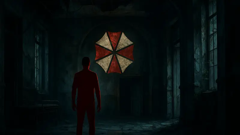 Постер фильма Resident Evil с намеком на ужасы