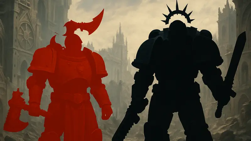 Фигурки JoyToy Верена Ашурхаддона и Тёмного Консула-Эмиссара из Warhammer: The Horus Heresy.