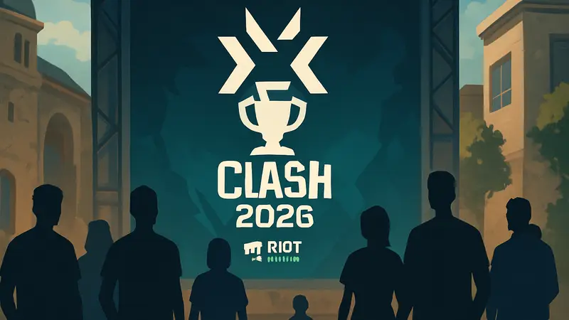 Логотип VCT EMEA Clash 2026 с символикой VALORANT и Riot Games