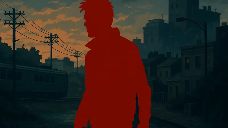 Обложка игры The Drifter, демонстрирующая главного героя в пиксель-арт стиле.
