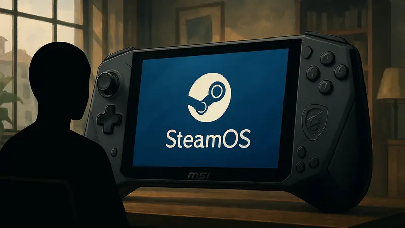 Игровая портативная консоль MSI Claw, запускающая операционную систему SteamOS.