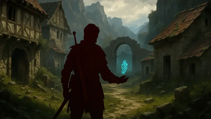 Герой Crimson Desert исследует «Недоступную деревню» в поисках Реликвии Порорина по гайду.