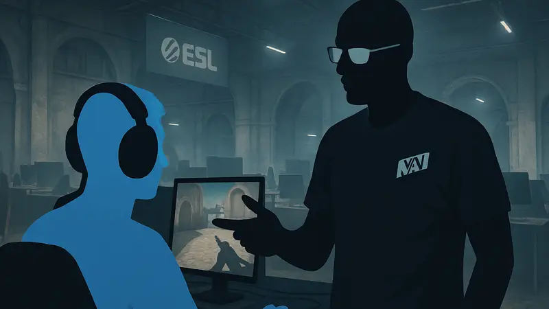 Тренер NAVI B1ad3 комментирует игру makazze на турнире по CS2.