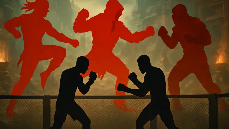 Бойцы Mortal Kombat, персонажи UFC, схватка, файтинг, Лю Канг, Скорпион, Саб-Зиро