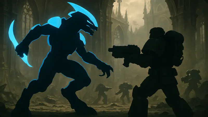 Элит из Halo сражается в Warhammer 40K: Space Marine 2 на скриншоте