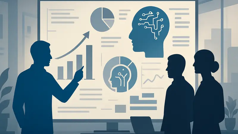 Диаграмма, показывающая измерение эффективности инвестиций в корпоративный ИИ и бизнес-процессы.